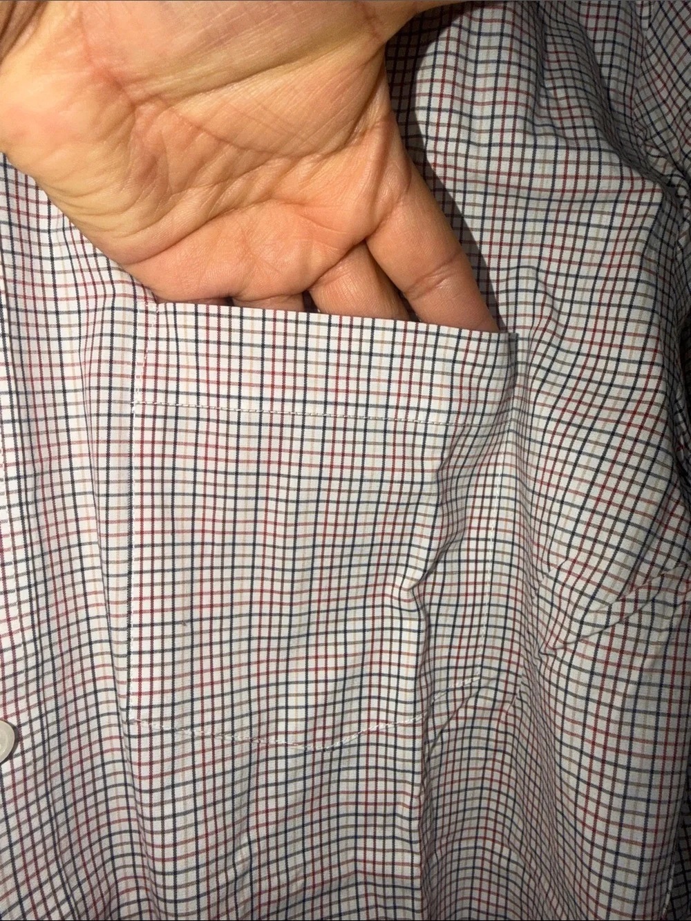 J. Crew Men's Button-Up Checked Dress Shirt in Red and White